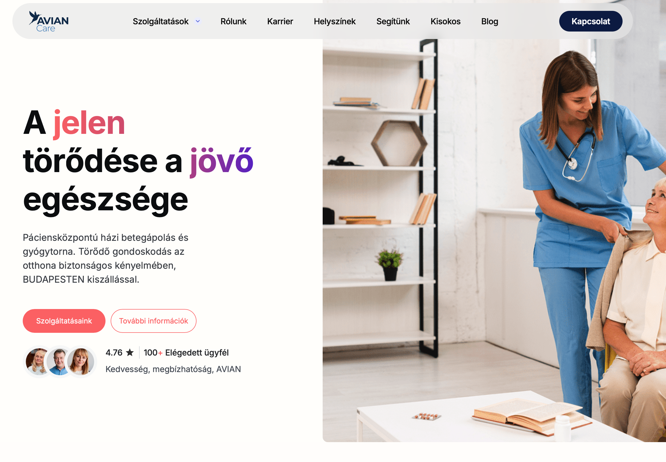 AVIAN Care website - Hongaars gezondheids- en wellnessmerk